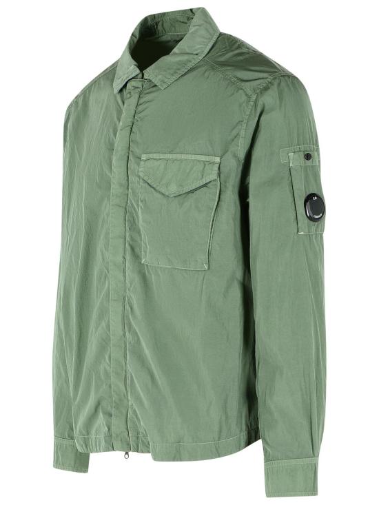 26SS 씨피 컴퍼니 크롬-R 지퍼 렌즈 오버셔츠 20CMOS710A 005904G668 Green - C.P. COMPANY