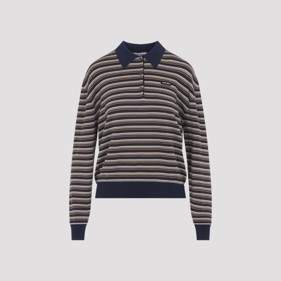 26SS 미우미우 스웨터 MML03VSOOO1844 F0627 STRIPPED - MIU MIU