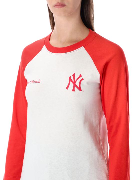 25FW 스포티앤리치 반팔 티셔츠 TO046623631WH35 3926 WHITE RED - SPORTY & RICH