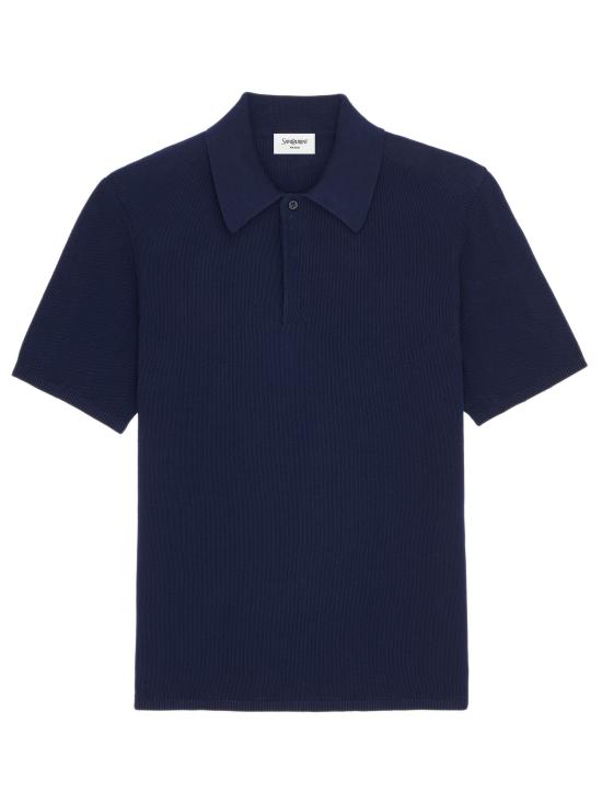 26SS 생로랑 반팔 티셔츠 858843Y77HW4141 BLUE