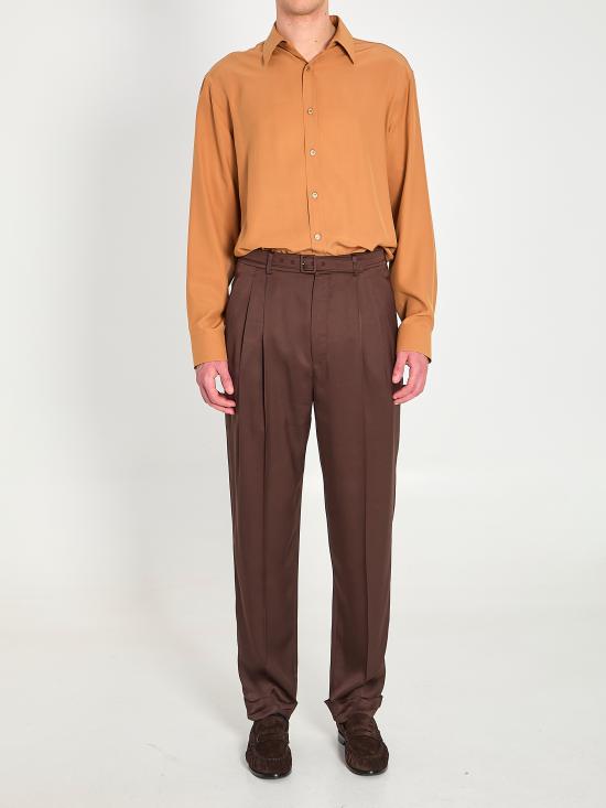 26SS 생로랑 긴팔 셔츠 862412Y070N 2021 BROWN - SAINT LAURENT