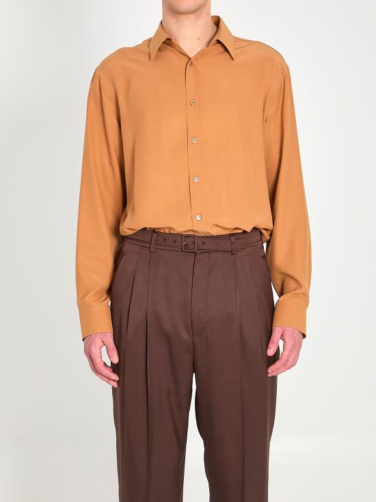 26SS 생로랑 긴팔 셔츠 862412Y070N 2021 BROWN