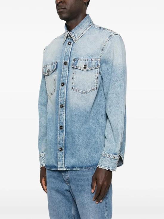 26SS 베르사체 긴팔 셔츠 10227471A16804 1D190 BLUE - VERSACE