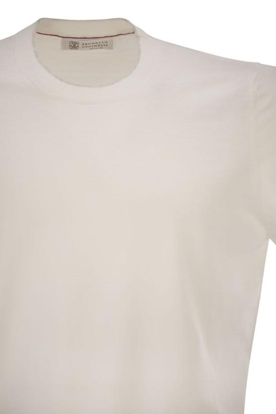 26SS 브루넬로 쿠치넬리 코튼 티셔츠 M29805200 CO312 WHITE - BRUNELLO CUCINELLI