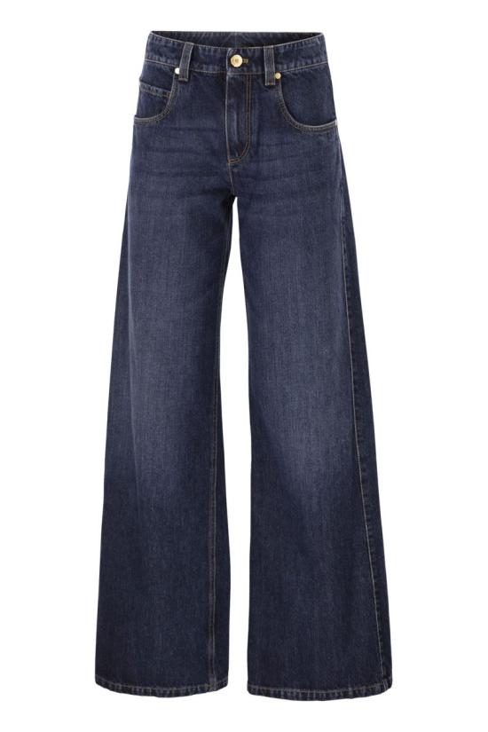 26SS 브루넬로 쿠치넬리 스트레이트 팬츠 MA095P4050 C9370 DARK DENIM