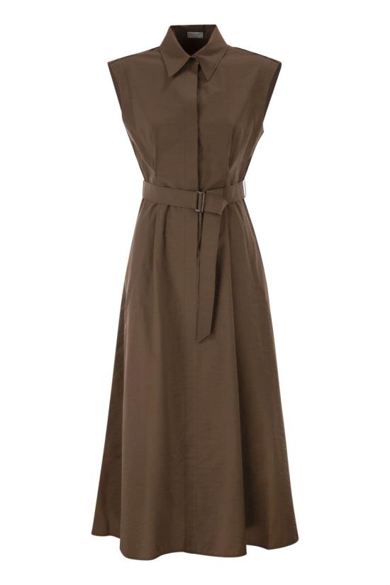 26SS 브루넬로 쿠치넬리 미디 원피스 ML140A5286 C9311 BROWN