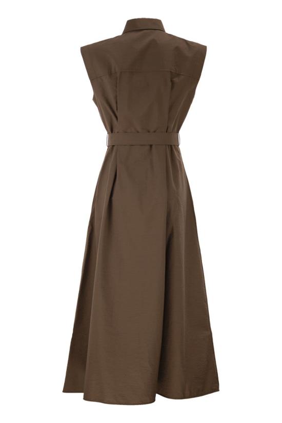 26SS 브루넬로 쿠치넬리 미디 원피스 ML140A5286 C9311 BROWN - BRUNELLO CUCINELLI