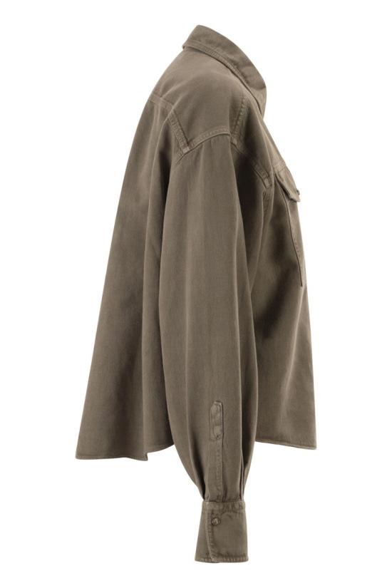 26SS 브루넬로 쿠치넬리 셔츠 ML996NC206 C9325 BROWN - BRUNELLO CUCINELLI