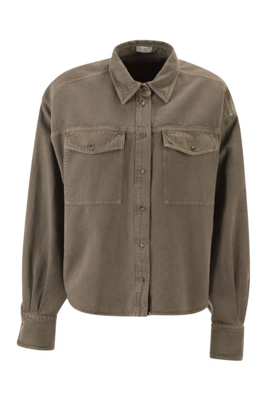 26SS 브루넬로 쿠치넬리 셔츠 ML996NC206 C9325 BROWN