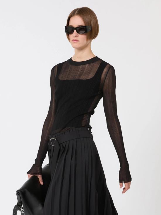 26SS 막스마라 스포츠막스 반팔 티셔츠 2612361071600 005 BLACK - MAX MARA SPORTMAX FASHION