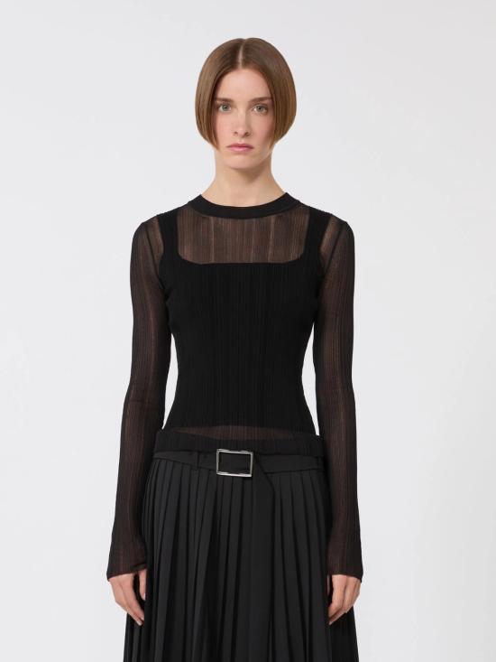 26SS 막스마라 스포츠막스 반팔 티셔츠 2612361071600 005 BLACK - MAX MARA SPORTMAX FASHION