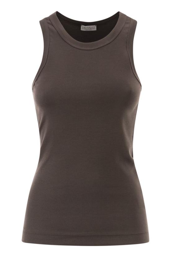 26SS 브루넬로 쿠치넬리 반팔 티셔츠 M0TC8FX230 C8589 DARK BROWN