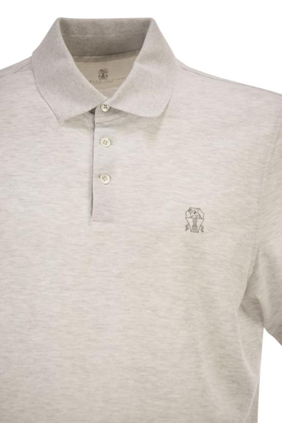 26SS 브루넬로 쿠치넬리 피케 폴로 셔츠 ME8548788 CW584 PEARL - BRUNELLO CUCINELLI