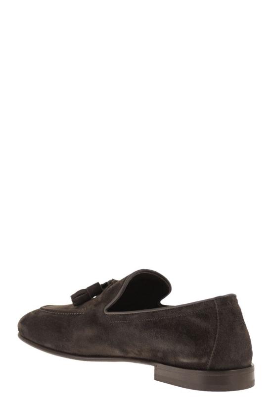 26SS 브루넬로 쿠치넬리 태슬 스웨이드 소프트 로퍼 MZUCAHG731 C8391 DARK BROWN - BRUNELLO CUCINELLI