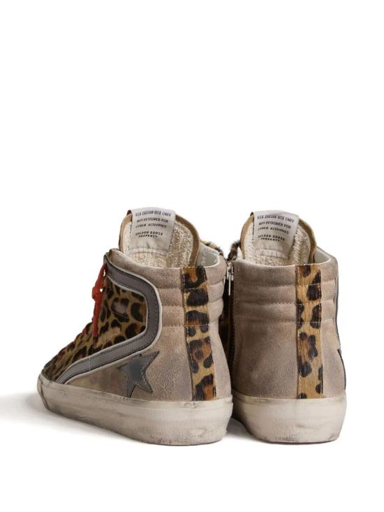 26SS 골든구스 슬라이드 하이 스니커즈 GWF00116F00800615860 BROWN - GOLDEN GOOSE