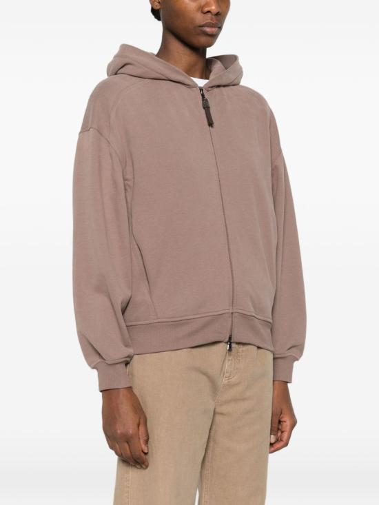 26SS 브루넬로 쿠치넬리 후드 티셔츠 MN05NHF406C9286 BROWN - BRUNELLO CUCINELLI