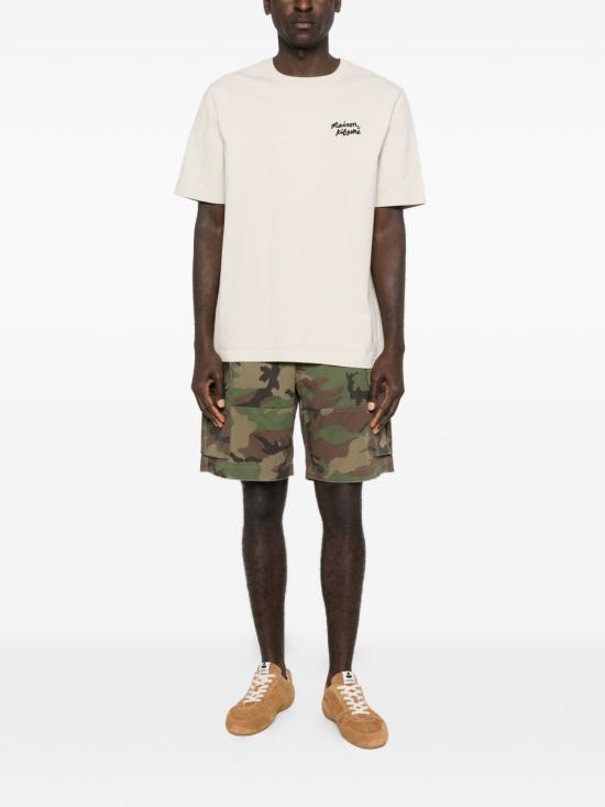 26SS 메종키츠네 핸드라이팅 컴포트 티셔츠 MM00126KJ70250304 BEIGE - MAISON KITSUNE