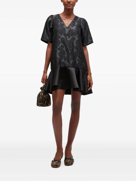 26SS 가니 새틴 클로케 미니 드레스 A1030105 099 - GANNI