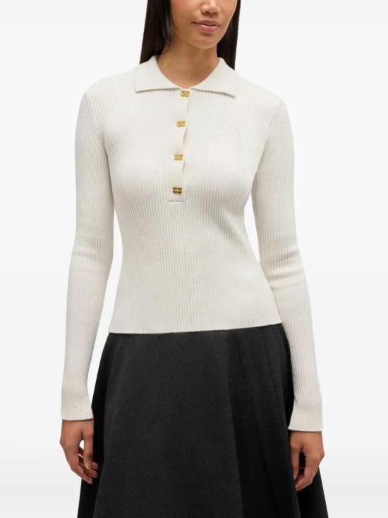 26SS 가니 파인 시퀸 니트 폴로셔츠 A1070085 135 - GANNI