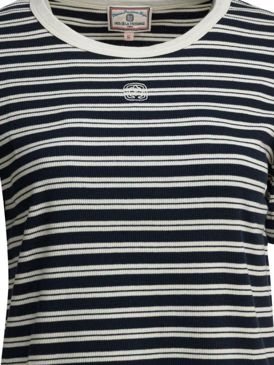 26SS 이네스 드 라 프레상쥬 반팔 티셔츠 16Y090CO390P955 BLUE - INES DE LA FRESSANGE