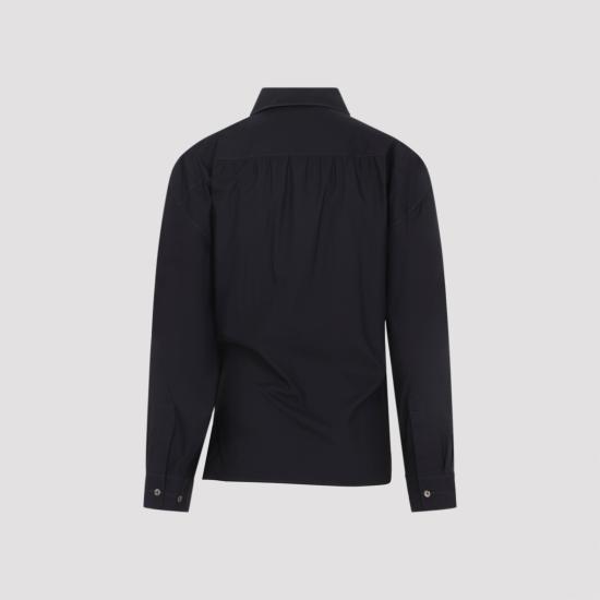 26SS 르메르 스트레이트 칼라 트위스트 셔츠 SH1141LF1500 BK998 BLUE - LEMAIRE