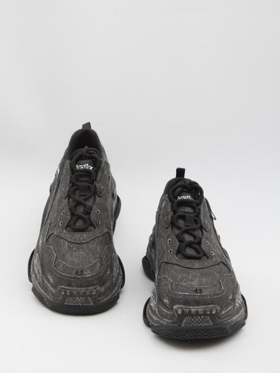 26SS 발렌시아가 트리플 S 페이디드 스니커즈 536737WTSUL 1010 BLACK - BALENCIAGA