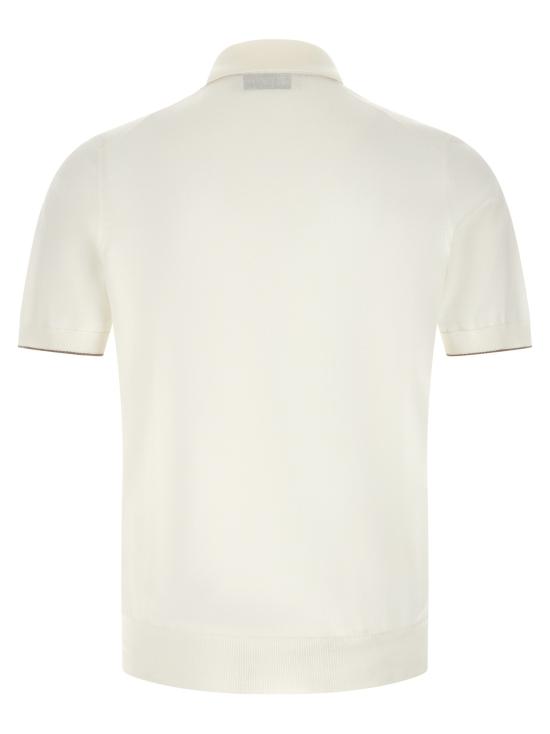 26SS 브루넬로 쿠치넬리 로고 경량 코튼 니트 폴로 셔츠 M29800195CON63 - BRUNELLO CUCINELLI
