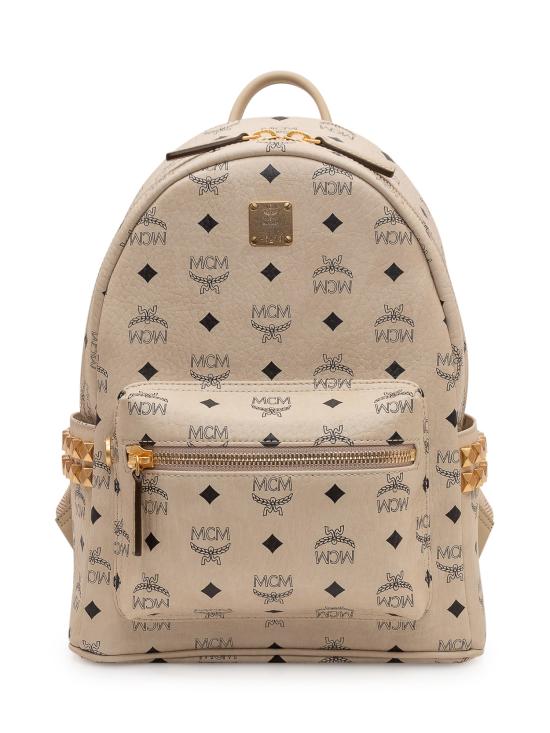 26SS 엠시엠 백팩 MMKEAVE15 IG BEIGE BLACK LOGO