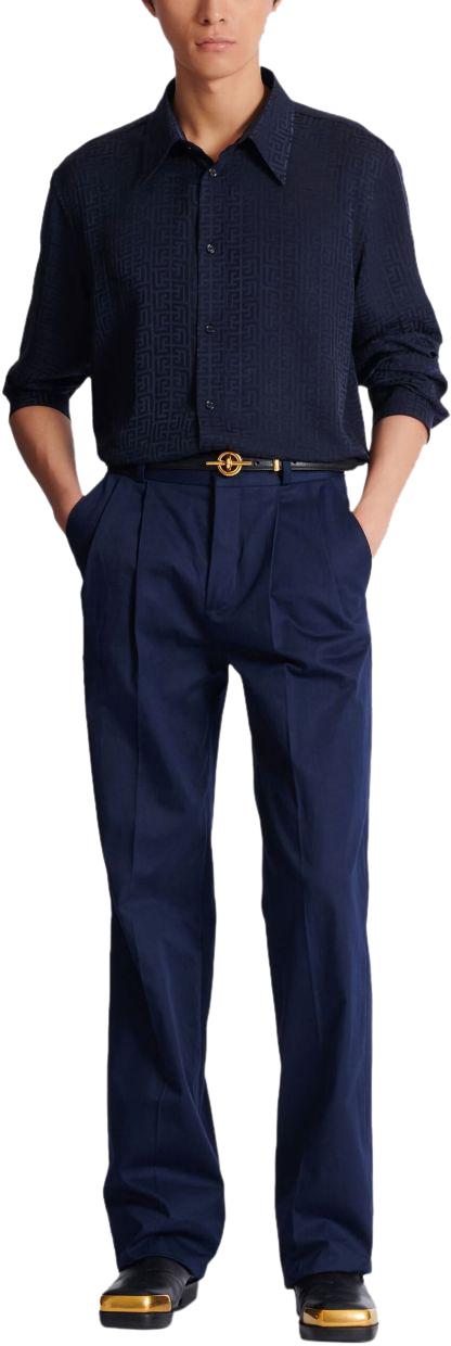 26SS 발망 셔츠 GH1HS555VI746UB BLUE - BALMAIN