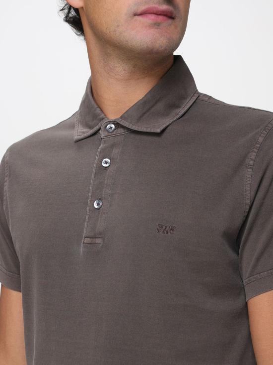 26SS 페이 폴로 티셔츠 NPMB252143TUY1 S602 Brown - FAY