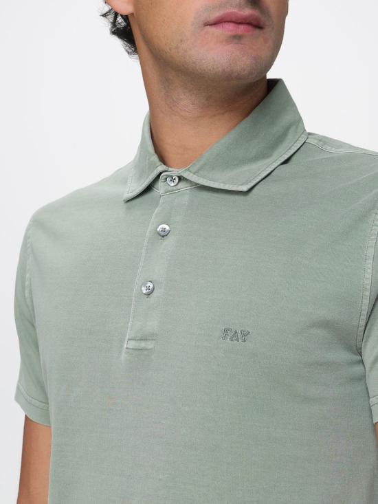 26SS 페이 폴로 티셔츠 NPMB252143TUY1 V400 Grass Green - FAY