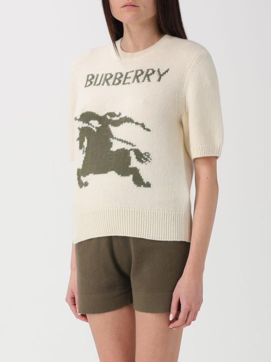 26SS 버버리 EKD 울 캐시미어 니트 8118622 White - BURBERRY