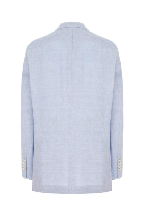 26SS 브루넬로 쿠치넬리 리넨 버진 울 블렌디드 셰브런 디컨스트럭티드 블레이저 MZ4087BTD C024 Azzurro - BRUNELLO CUCINELLI