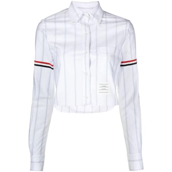 26SS 톰브라운 스트라이프 옥스포드 암밴드 크롭 셔츠 FLL183OF0660100