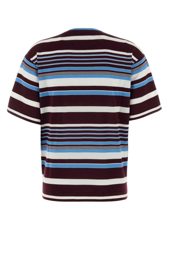 26SS 프라다 반팔 티셔츠 P24B3HSOOO19BR F0RUE Stripped - PRADA