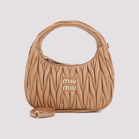 26FW 미우미우 마틀라쎄 완더 레더 토트백 5BC125VOOYAN88 F098L CARAMEL - MIU MIU