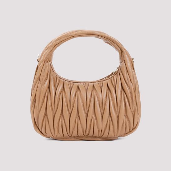 26FW 미우미우 마틀라쎄 완더 레더 토트백 5BC125VOOYAN88 F098L CARAMEL - MIU MIU