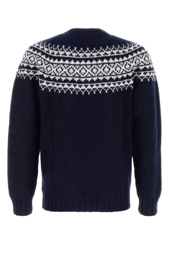 25FW 할리 오브 스코틀랜드 스웨터 M39537 NAVYSNOWWHT Blue - HARLEY OF SCOTLAND