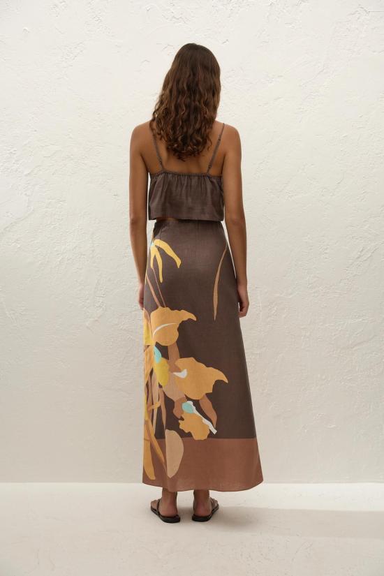  페이스풀더브랜드 롱 스커트 페이스풀 더 브랜드 마티나 맥시 스커트 에스콘디도 플로럴 - FAITHFULL THE BRAND