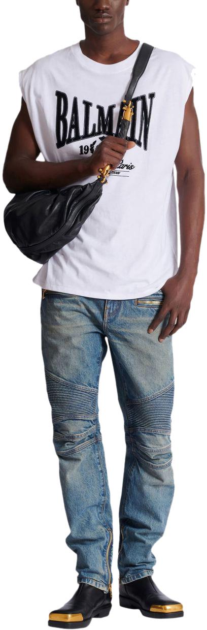 26SS 발망 데님 팬츠 GH1MI105DG106AW BLUE - BALMAIN