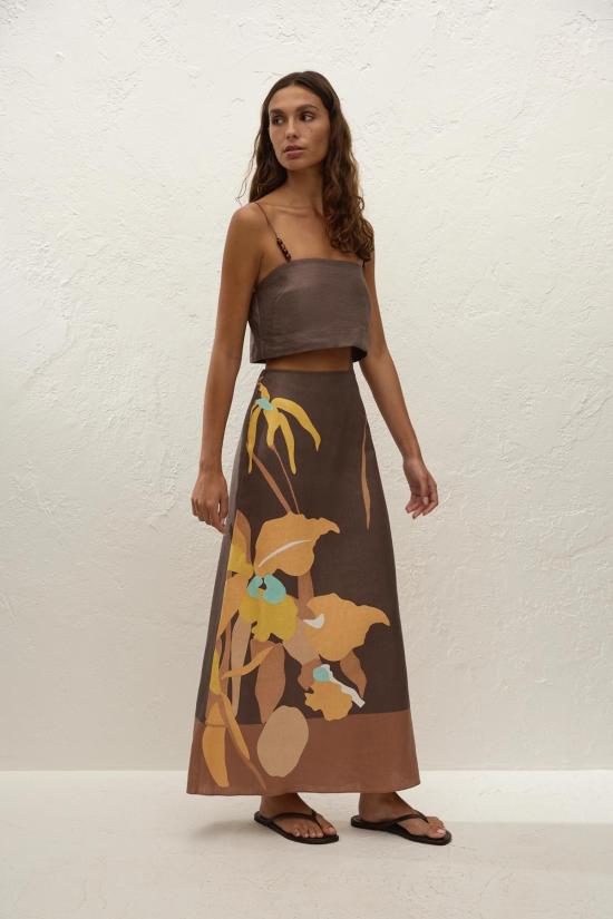  페이스풀더브랜드 민소매 티셔츠 페이스풀 더 브랜드 키안티 에스콘디도 플로럴 탑 - FAITHFULL THE BRAND