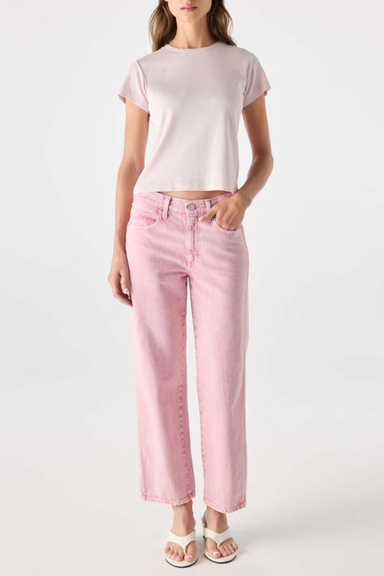  아모 데님 데님 팬츠 빌리 진 로즈스톤 진