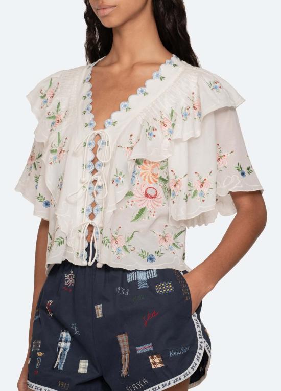  씨뉴욕 블라우스 씨뉴세라피나 S/S 탑크림 - SEA NY