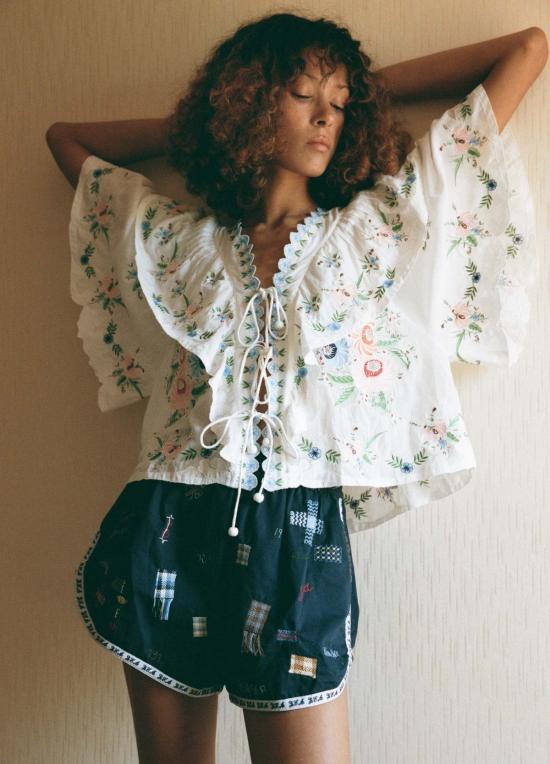  씨뉴욕 블라우스 씨뉴세라피나 S/S 탑크림