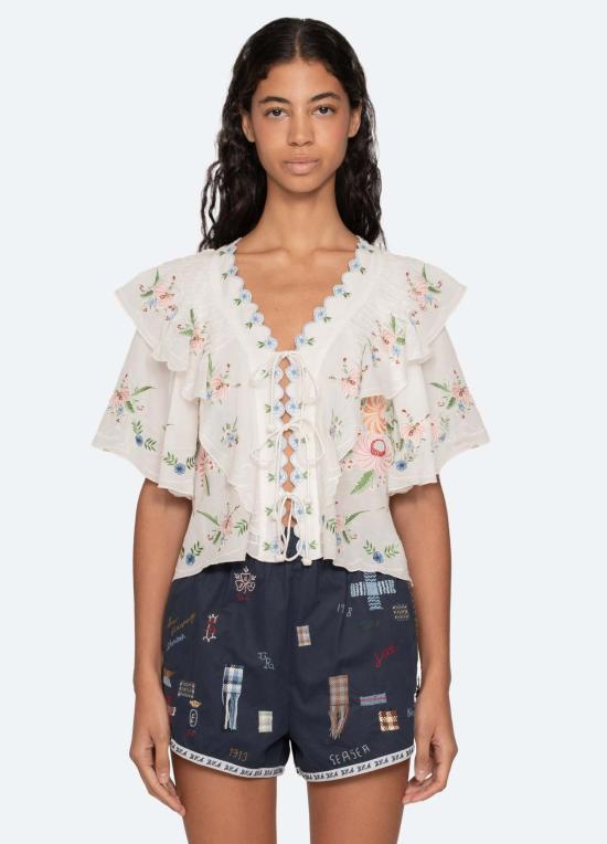  씨뉴욕 블라우스 씨뉴세라피나 S/S 탑크림 - SEA NY