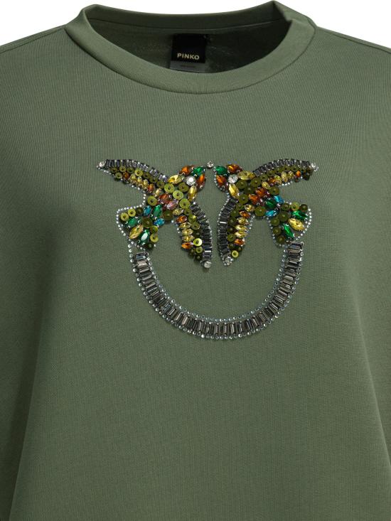 26SS 핑코 긴팔 티셔츠 100534A33GU84 Green - PINKO