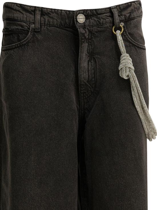 26SS 핑코 데님 팬츠 104601A33RZ99 Black - PINKO