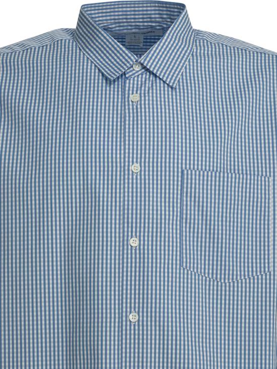 26SS 꼼데가르송 긴팔 셔츠 FZ B206 PER3 CHECK 2 Light blue - COMME DES GARCONS