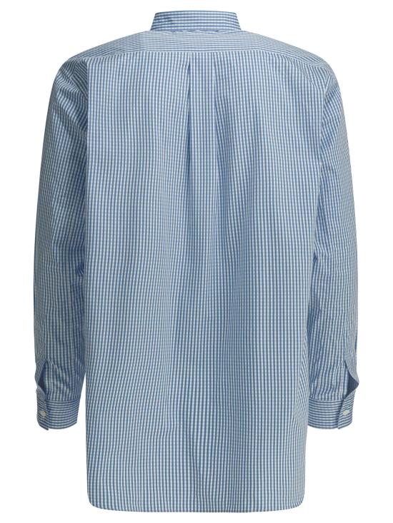 26SS 꼼데가르송 긴팔 셔츠 FZ B206 PER3 CHECK 2 Light blue - COMME DES GARCONS
