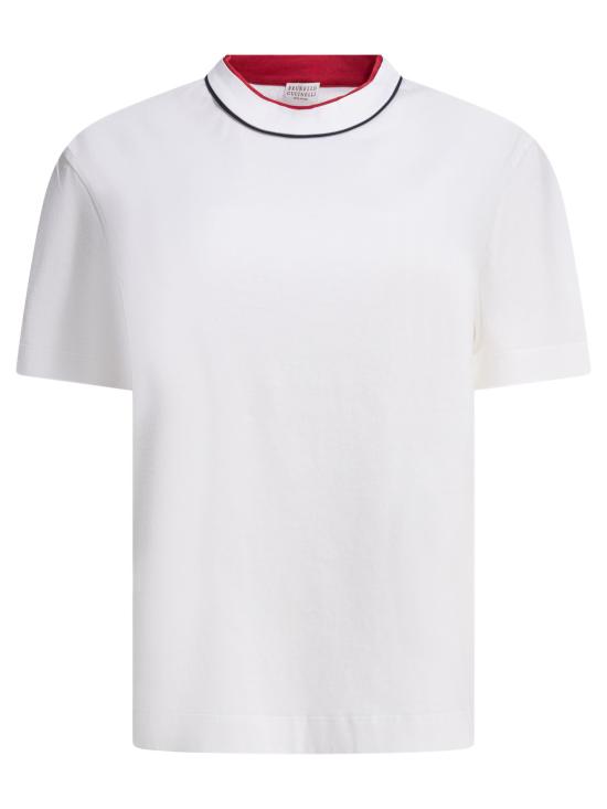 26SS 브루넬로 쿠치넬리 반팔 티셔츠 M0T81VT500C159 White